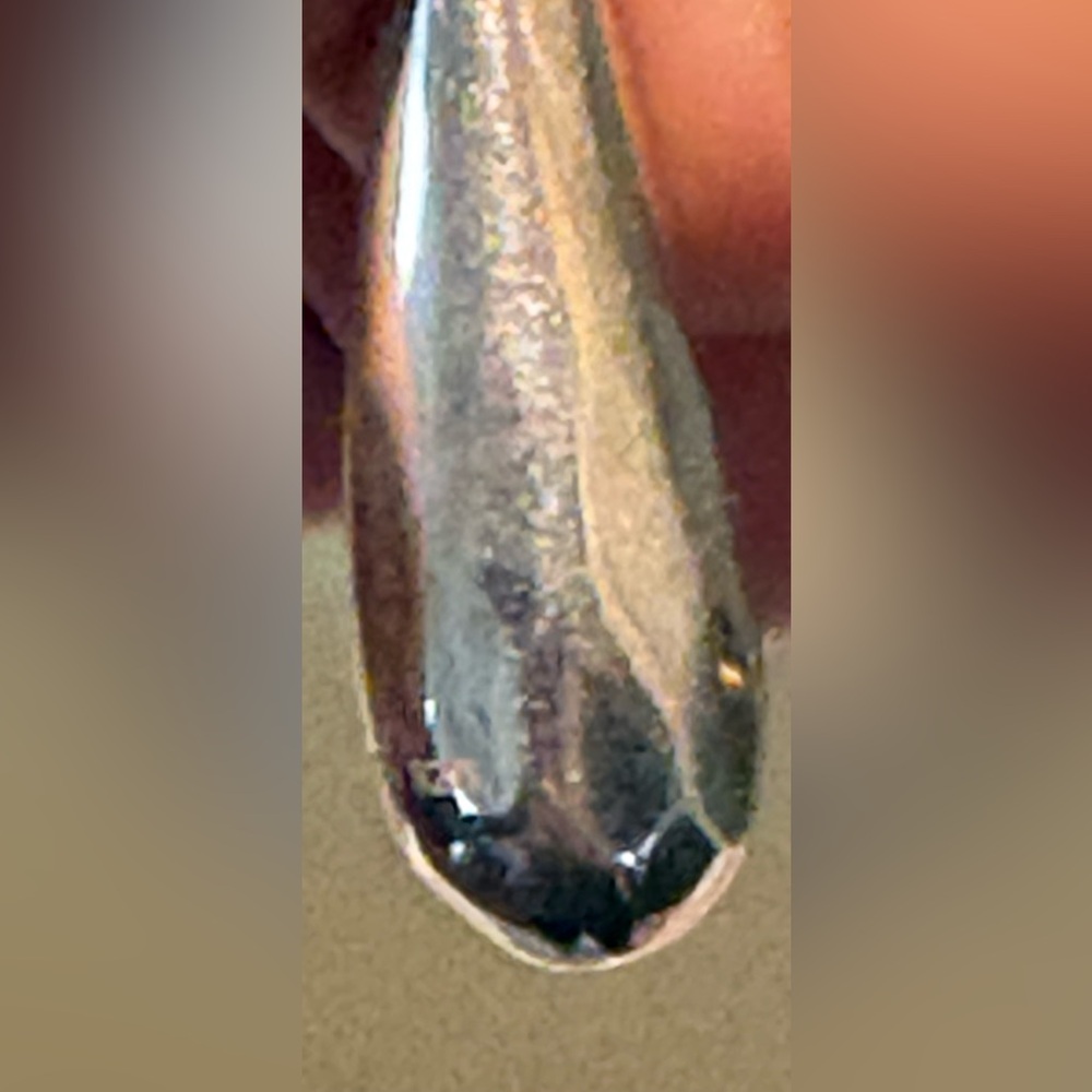 Neiman Marcus Unique Hammered Dangle Sterling Sil… - image 3